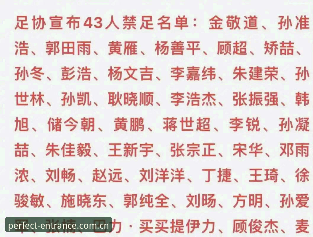 完美体育安全吗功能详解 足协第三批禁足名单解读:了解足球行业规范的5个关键点
